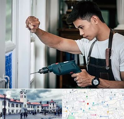 تعمیر درب و پنجره دوجداره در میدان شهرداری رشت 