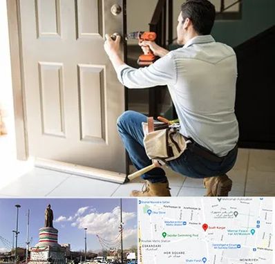 تعمیر درب ضد سرقت در کارگر جنوبی 