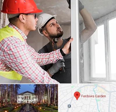 تعمیر پنجره دو جداره در باغ فردوس
