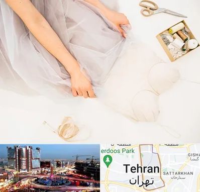 آموزش دوخت لباس عروس در صادقیه 