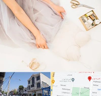 آموزش دوخت لباس عروس در افسریه 