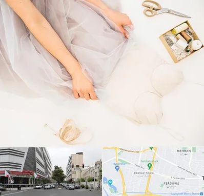 آموزش دوخت لباس عروس در بلوار فردوس 