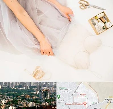 آموزش دوخت لباس عروس در عظیمیه کرج 