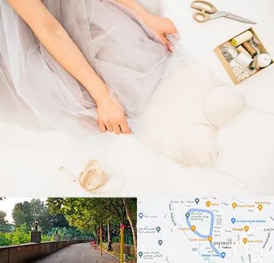 آموزش دوخت لباس عروس در فلکه گاز رشت 