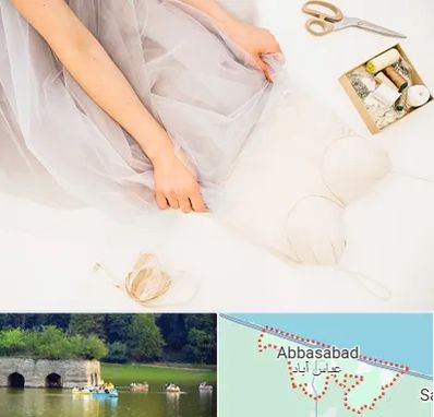 آموزش دوخت لباس عروس در عباس آباد