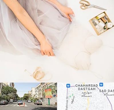 آموزش دوخت لباس عروس در چهارصد دستگاه 