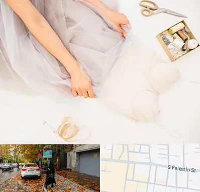 آموزش دوخت لباس عروس در خیابان فلسطین