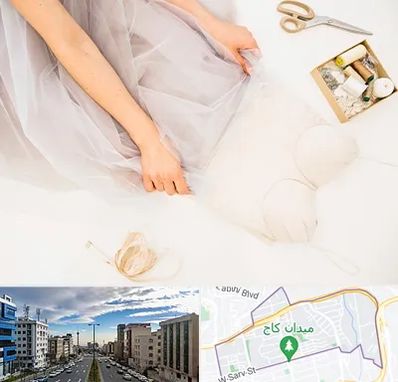 آموزش دوخت لباس عروس در سعادت آباد 