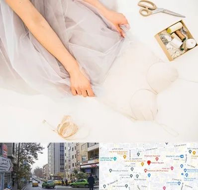 آموزش دوخت لباس عروس در فاطمی 