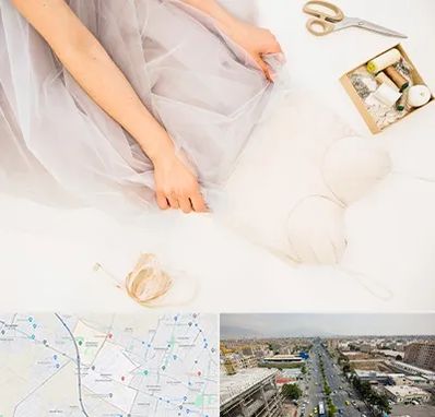 آموزش دوخت لباس عروس در حصارک کرج 