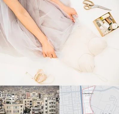 آموزش دوخت لباس عروس در اسکندری