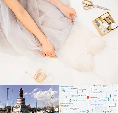 آموزش دوخت لباس عروس در کارگر جنوبی 