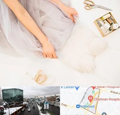 آموزش دوخت لباس عروس در اقدسیه 