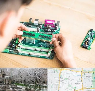 آموزش تعمیرات برد الکترونیکی در باغ فیض 