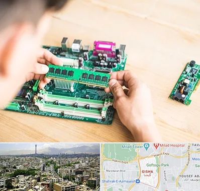 آموزش تعمیرات برد الکترونیکی در گیشا 