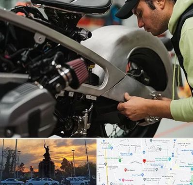 آموزش تعمیرات موتور سیکلت در میدان حر 