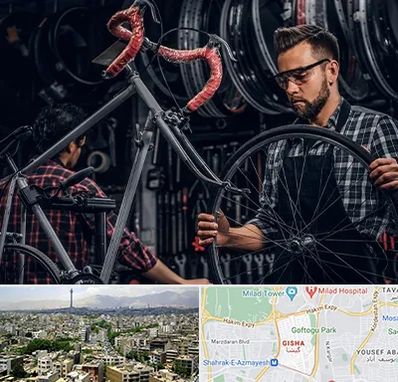 تعمیرات دوچرخه در گیشا 