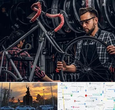 تعمیرات دوچرخه در میدان حر 