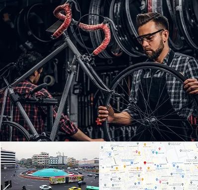 تعمیرات دوچرخه در میدان انقلاب 