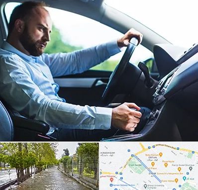 آموزش رانندگی پایه یک در خیابان ارم شیراز 