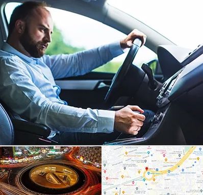 آموزش رانندگی پایه یک در میدان ولیعصر 