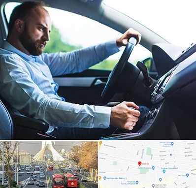 آموزش رانندگی پایه یک در خیابان آزادی 