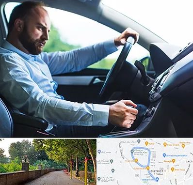 آموزش رانندگی پایه یک در فلکه گاز رشت 