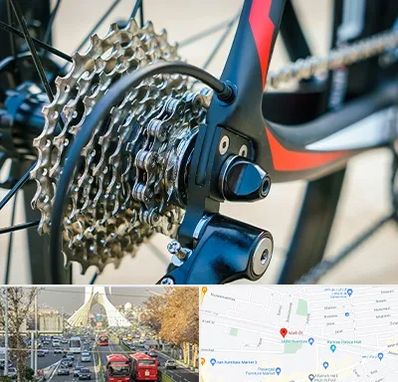 فروش قطعات دوچرخه در خیابان آزادی 