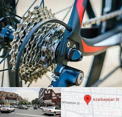 فروش قطعات دوچرخه در خیابان آذربایجان