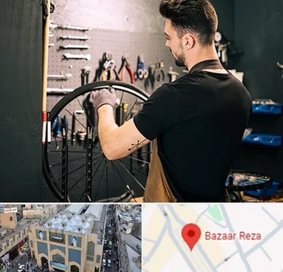 تعمیرکار دوچرخه در بازار رضا مشهد
