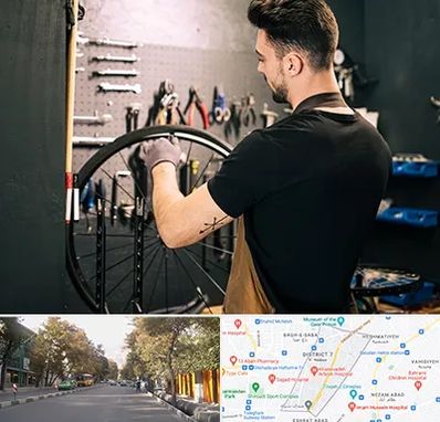تعمیرکار دوچرخه در شریعتی