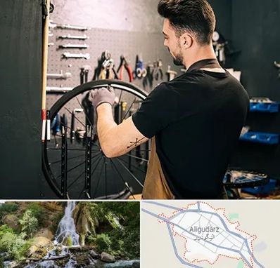 تعمیرکار دوچرخه در الیگودرز