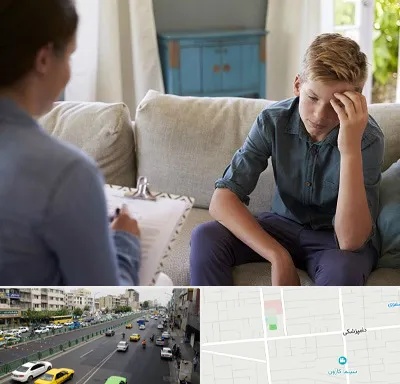 روانشناس نوجوان در خیابان دامپزشکی
