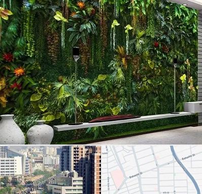دیوار سبز مصنوعی در خیابان بهشتی