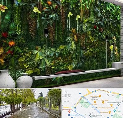 دیوار سبز مصنوعی در خیابان ارم شیراز 