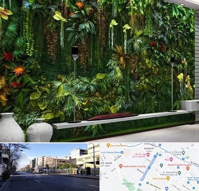دیوار سبز مصنوعی در خیابان ملاصدرا شیراز 