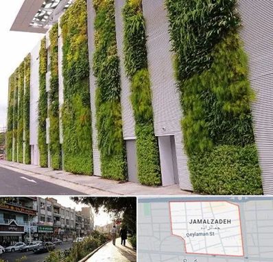دیوار سبز در خیابان جمالزاده