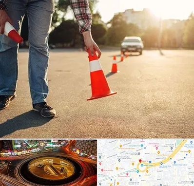 آموزشگاه تعلیم رانندگی در میدان ولیعصر 