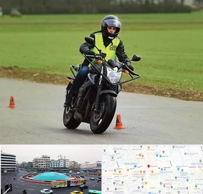 آموزشگاه رانندگی موتورسیکلت در میدان انقلاب 