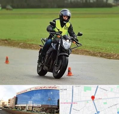 آموزشگاه رانندگی موتورسیکلت در نصف راه تبریز
