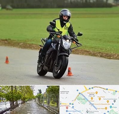 آموزشگاه رانندگی موتورسیکلت در خیابان ارم شیراز 