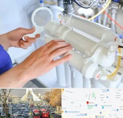 نصب دستگاه تصفیه آب در خیابان آزادی 