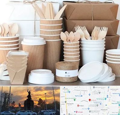 فروش ظروف یکبار مصرف در میدان حر 