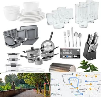 فروشگاه ظروف آشپزخانه در فلکه گاز رشت 