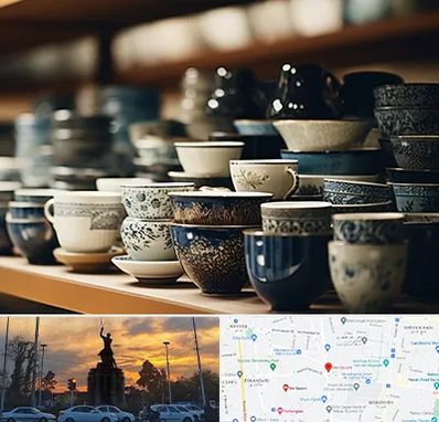 فروش ظروف چینی در میدان حر 