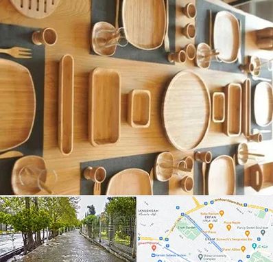 فروش ظروف چوبی در خیابان ارم شیراز 