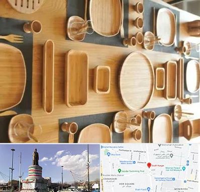 فروش ظروف چوبی در کارگر جنوبی 