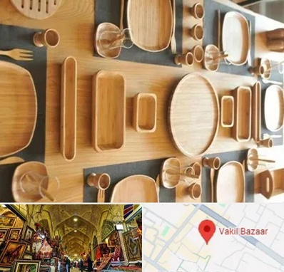فروش ظروف چوبی در بازار وکیل شیراز