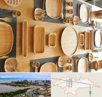 فروش ظروف چوبی در بندر ترکمن