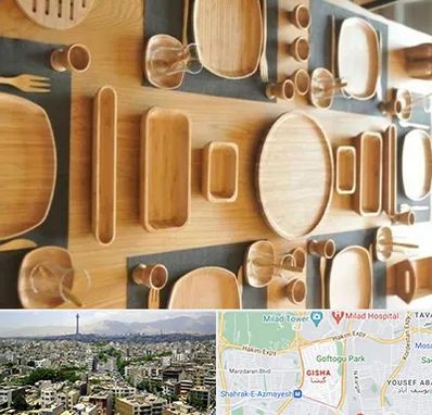 فروش ظروف چوبی در گیشا 